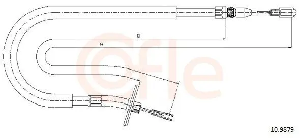 Handler.Part Cable, parking brake COFLE 109879 1