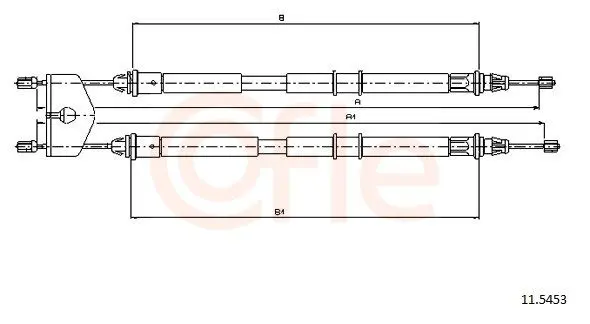 Handler.Part Cable, parking brake COFLE 115453 1