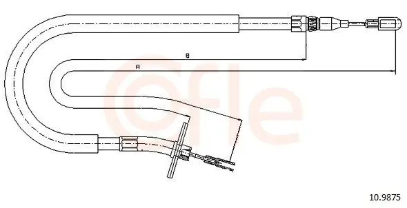 Handler.Part Cable, parking brake COFLE 109875 1