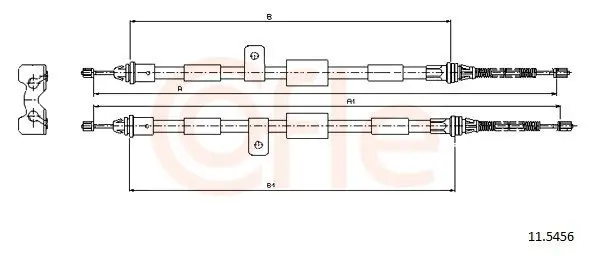 Handler.Part Cable, parking brake COFLE 115456 1