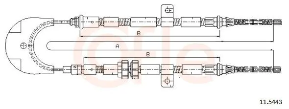 Handler.Part Cable, parking brake COFLE 115443 1