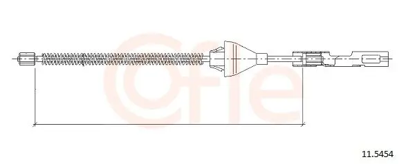 Handler.Part Cable, parking brake COFLE 115454 2