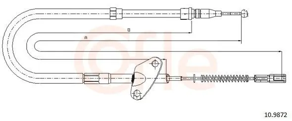 Handler.Part Cable, parking brake COFLE 109872 1