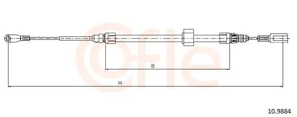 Handler.Part Cable, parking brake COFLE 109884 1