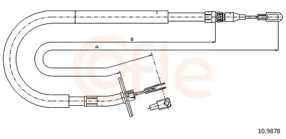 Handler.Part Cable, parking brake COFLE 109878 1