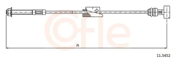 Handler.Part Cable, parking brake COFLE 115452 1