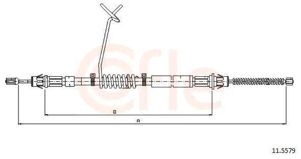 Handler.Part Cable, parking brake COFLE 115579 1