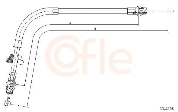 Handler.Part Cable, parking brake COFLE 115563 1