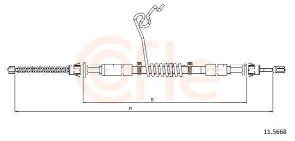 Handler.Part Cable, parking brake COFLE 115668 1