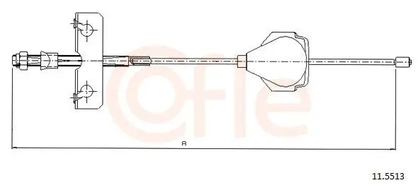 Handler.Part Cable, parking brake COFLE 115513 1