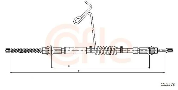 Handler.Part Cable, parking brake COFLE 115578 1