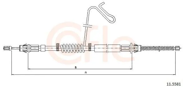 Handler.Part Cable, parking brake COFLE 115581 1