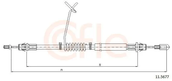 Handler.Part Cable, parking brake COFLE 115677 1