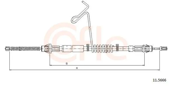 Handler.Part Cable, parking brake COFLE 115666 1