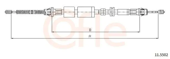 Handler.Part Cable, parking brake COFLE 115502 1