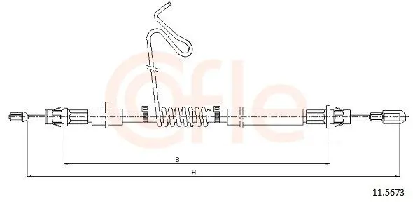 Handler.Part Cable, parking brake COFLE 115673 1