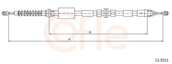 Handler.Part Cable, parking brake COFLE 115511 1