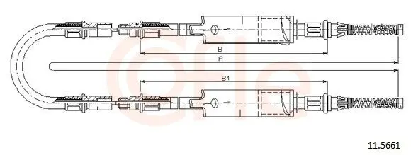 Handler.Part Cable, parking brake COFLE 115661 1