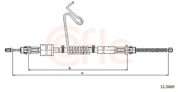 Handler.Part Cable, parking brake COFLE 115669 1