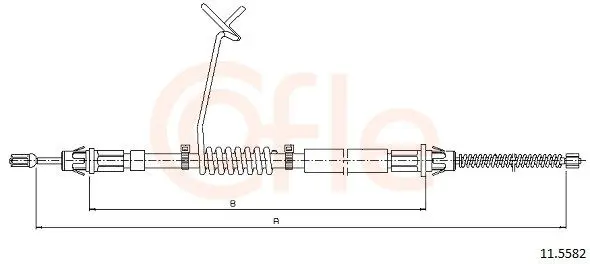 Handler.Part Cable, parking brake COFLE 115582 1