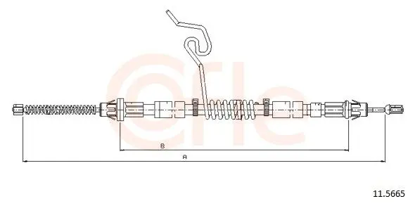 Handler.Part Cable, parking brake COFLE 115665 1