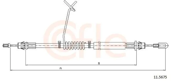 Handler.Part Cable, parking brake COFLE 115675 1