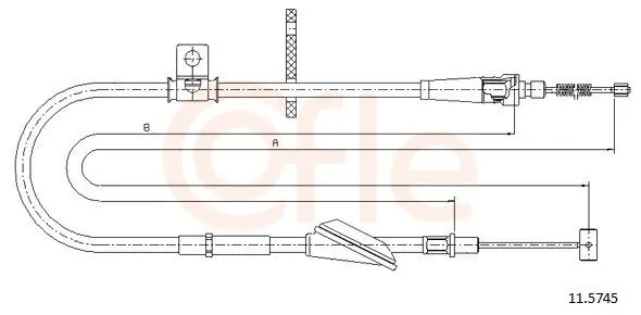 Handler.Part Cable, parking brake COFLE 115745 1