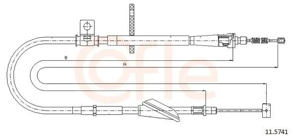 Handler.Part Cable, parking brake COFLE 115741 1