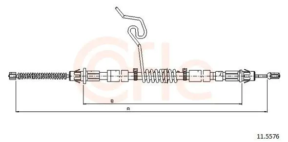 Handler.Part Cable, parking brake COFLE 115576 1