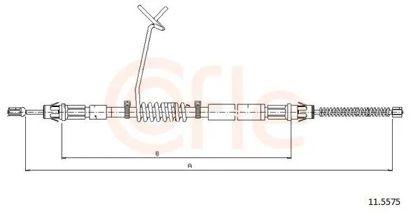 Handler.Part Cable, parking brake COFLE 115575 1