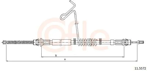 Handler.Part Cable, parking brake COFLE 115572 1