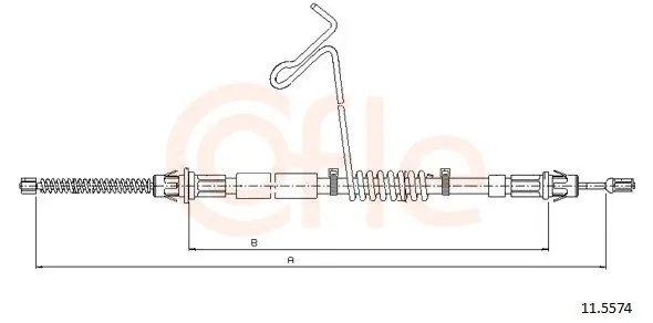 Handler.Part Cable, parking brake COFLE 115574 1