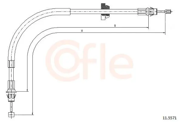 Handler.Part Cable, parking brake COFLE 115571 1