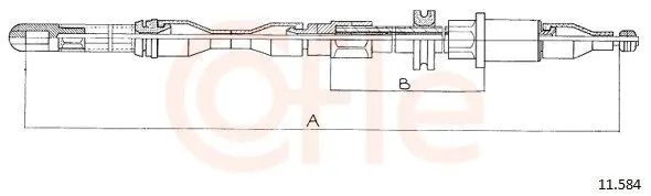 Handler.Part Cable, parking brake COFLE 11584 1