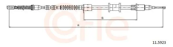 Handler.Part Cable, parking brake COFLE 115923 1