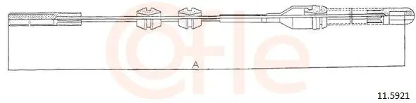 Handler.Part Cable, parking brake COFLE 115921 1