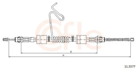 Handler.Part Cable, parking brake COFLE 115577 1