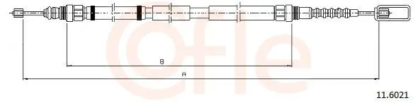 Handler.Part Cable, parking brake COFLE 116021 1