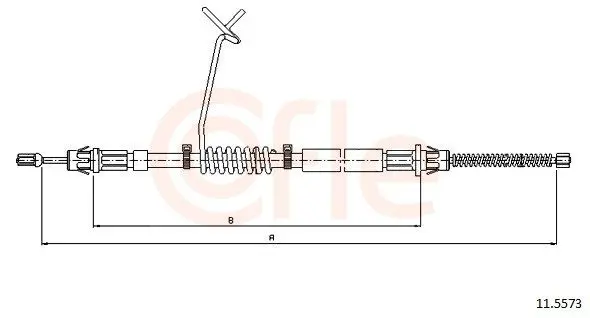 Handler.Part Cable, parking brake COFLE 115573 1