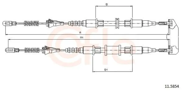 Handler.Part Cable, parking brake COFLE 115854 1