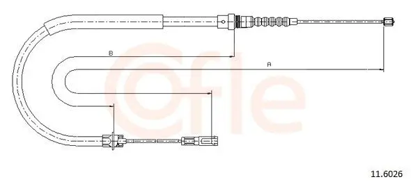 Handler.Part Cable, parking brake COFLE 116026 1