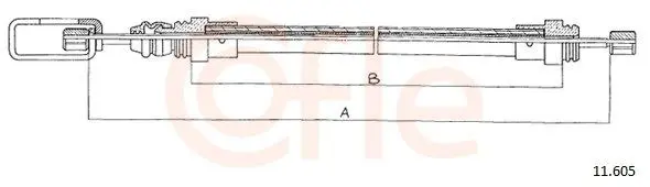 Handler.Part Cable, parking brake COFLE 11605 1