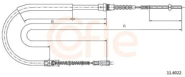 Handler.Part Cable, parking brake COFLE 116022 1