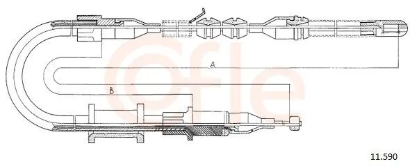 Handler.Part Cable, parking brake COFLE 11590 1