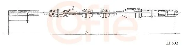 Handler.Part Cable, parking brake COFLE 11592 1