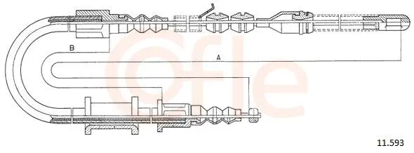 Handler.Part Cable, parking brake COFLE 11593 1