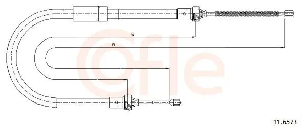 Handler.Part Cable, parking brake COFLE 116573 1