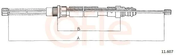 Handler.Part Cable, parking brake COFLE 11607 1