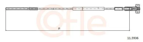 Handler.Part Cable, parking brake COFLE 115936 1