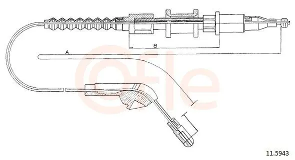 Handler.Part Cable, parking brake COFLE 115943 1